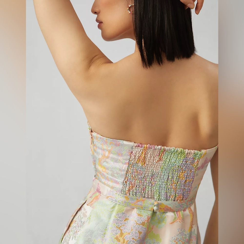 Anthropology - Maeve - Strapless Bow Mini Dress - Assorted - Women’s 8 - Picture 6 of 14